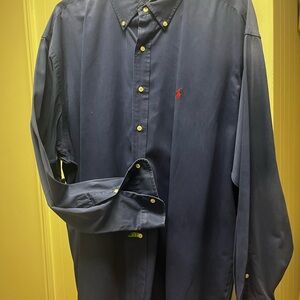 Ralph Lauren Navy Blue Button-Down Shirt
